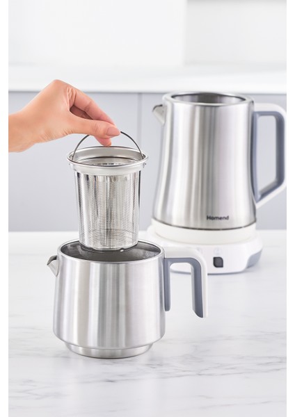 Şık Inox Konuşan Çay Makinesi Beyaz 1775H fiyatları