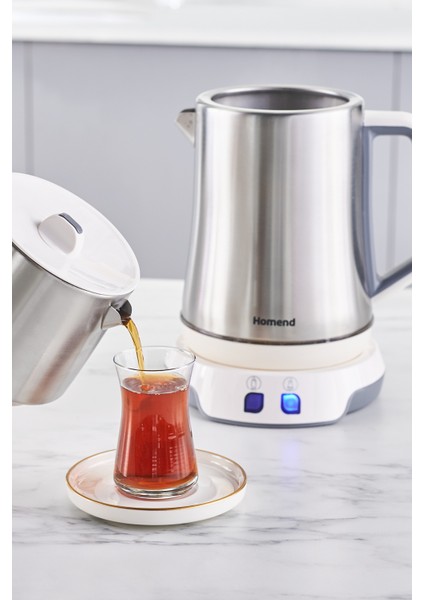 Şık Inox Konuşan Çay Makinesi Beyaz 1775H modelleri