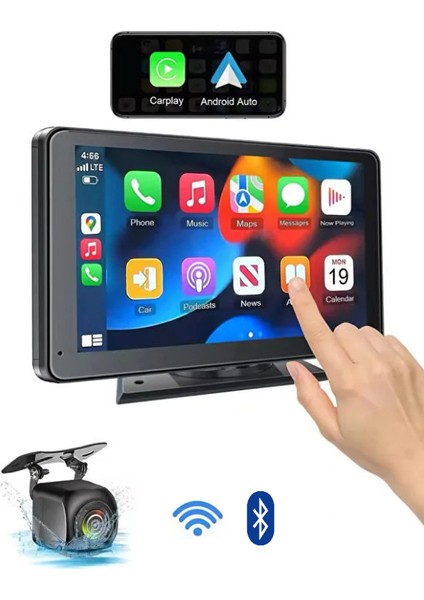 Cp-8 Carplay 7 Inch Ekran Tak Çal. | Kablsz. Carplay | Dok. IPS Ekran | Park Kam. | Yol Kaydı