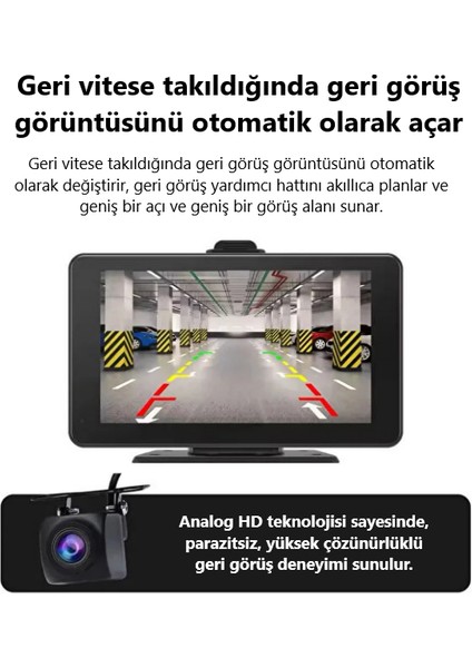 Cp-8 Carplay 7 Inch Ekran Tak Çal. | Kablsz. Carplay | Dok. IPS Ekran | Park Kam. | Yol Kaydı