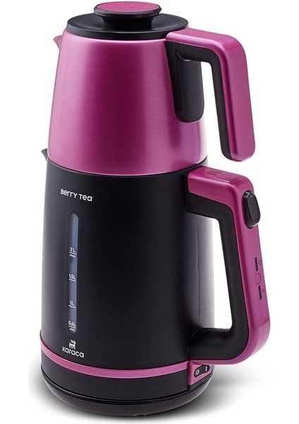 Kırmızı Pembe 2'li Çay ve Kettle Seti, Şık ve Pratik Keyifli Kullanım indirimleri