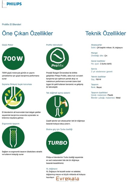 El Blender Seti Mikser Rondo Promix Beyaz, Pratik ve Kullanışlı Mutfak Ekipmanı modelleri