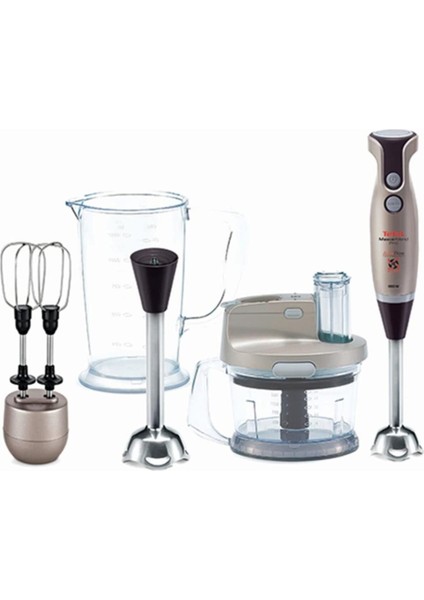 Gümüş Renkli 1000W Profesyonel Blender Seti, Güçlü ve Şık Tasarım