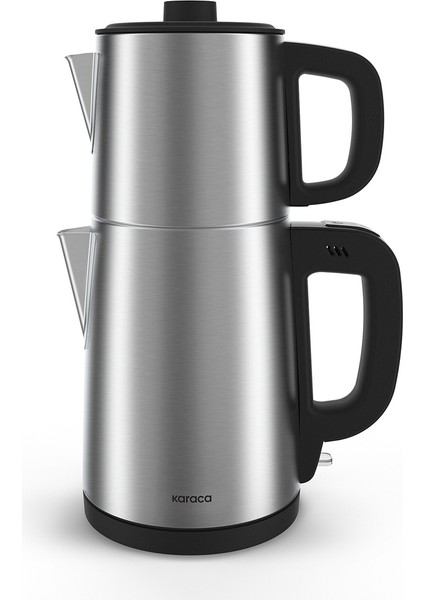 Paslanmaz Çelik 2'si 1 Arada Çay ve Su Isıtıcı, Şık ve Fonksiyonel Tasarım
