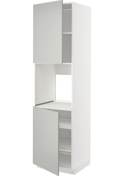 Fırın Boy Dolabı, Havstorp Açık Gri, 60X60X220 cm