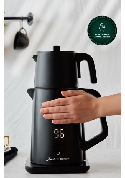 Siyah Çift Duvarlı Paslanmaz Çelik Çay Makinesi, Wi-Fi ile Kolay Kontrol fiyatları