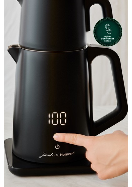 Siyah Çift Duvarlı Paslanmaz Çelik Çay Makinesi, Wi-Fi ile Kolay Kontrol fırsatları