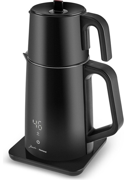 Siyah Çift Duvarlı Paslanmaz Çelik Çay Makinesi, Wi-Fi ile Kolay Kontrol