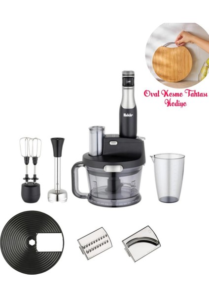 Güçlü 1000W Çok Amaçlı Mutfak Robotu, 4 Bıçaklı Blender ve Doğrayıcı