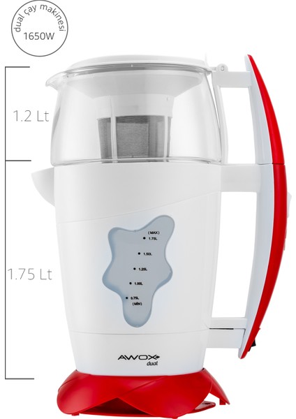 Iki Renkli Elektrikli Çay Makinesi, Beyaz ve Kırmızı Renk Seçenekleri fiyatları