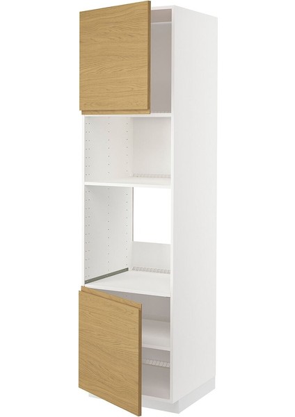 Fırın-Mikrodalga Fırın Boy Dolabı, Voxtorp Meşe Görünümlü, 60X60X220 cm