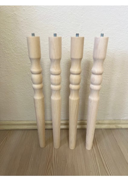 47 cm Ham Torna Ahşap Sehpa Ayağı 4’lü Set | Mobilya Ayağı + Metal Bağlantı Aparatları fırsatları