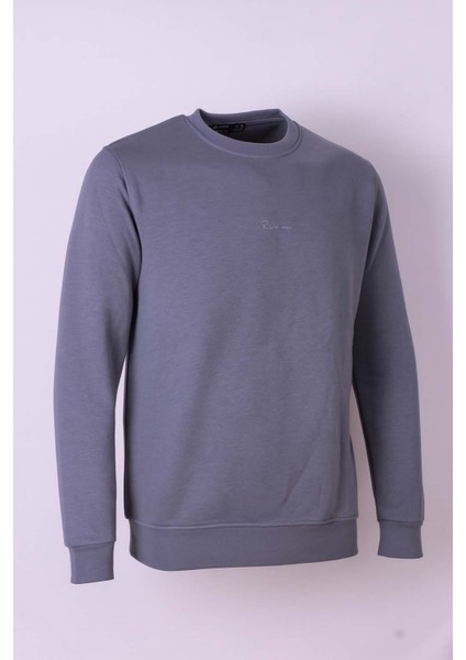 O Yaka 3 Iplik Şardonlu Koyu Mavi Erkek Sweatshirt 5012 fiyatları