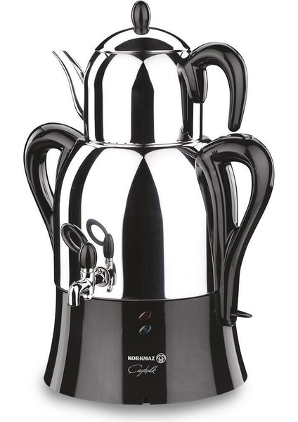 Paslanmaz Çelik Siyah Semaver, Şık ve Dayanıklı E-Ticaret Ürünü