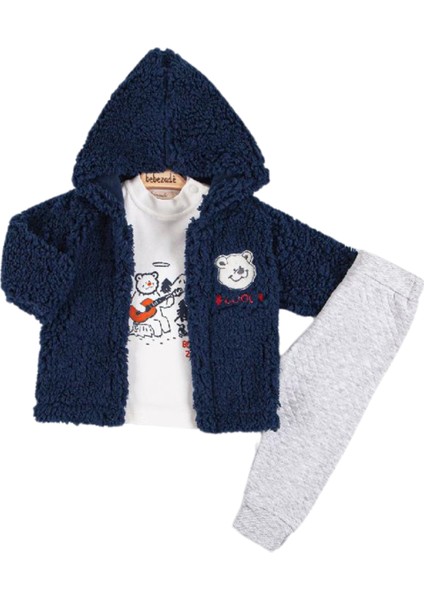 Peluş 3'lü Bebe Takım - Lacivert