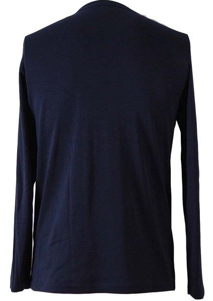 Ribana Sıfır Yaka Indigo Erkek Sweatshirt 5074-1 modelleri