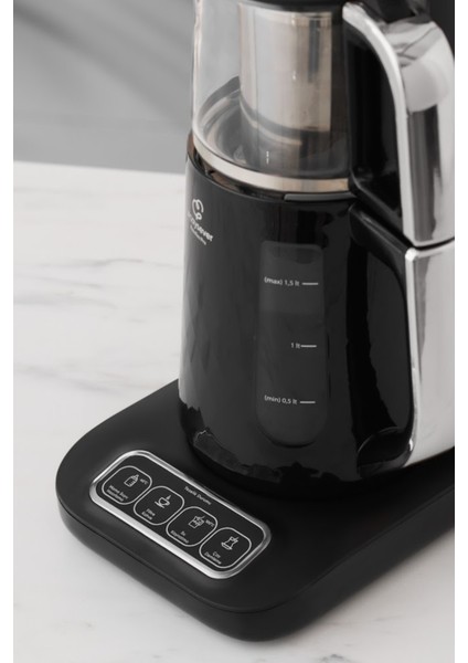 4'ü 1 Arada Akıllı Çay Makinesi, Siyah Krom, Pratik ve Şık Tasarım fiyatları