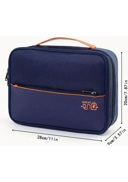Çok Bölmeli Büyük Boy Elektronik Cihaz ve Kablo Düzenleyi Taşınabilir Seyahat Çantası indirimleri
