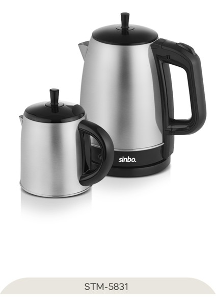 Şık Metalik Elektrikli Çay Seti, Hızlı ve Kolay Demleme Keyfi modelleri