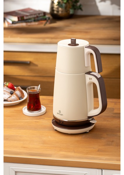 Nostaljik Görünümlü Bej Çay Makinesi, Şık ve Kullanışlı Tasarım fiyatları