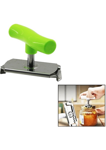 Kollu Metal Kavanoz Açacak Plastik Kol Çevir--Sıkıştır--Aç (5313)