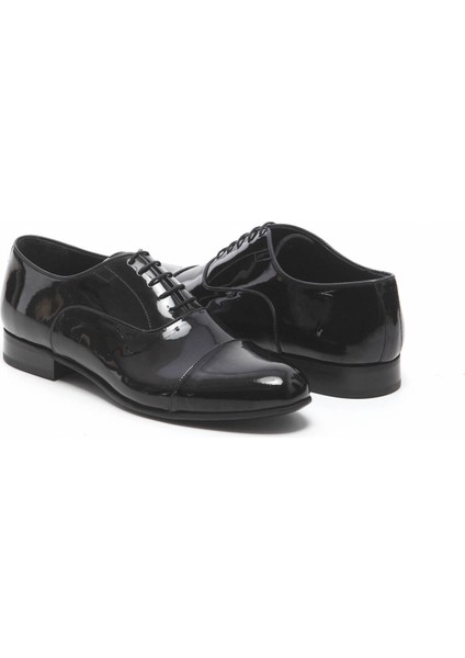 Siyah Deri Klasik Smokin Ayakkabı