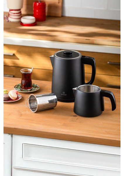 Pratik ve Şık Siyah Çay Makinesi, Kolay Kullanım ve Modern Tasarım modelleri