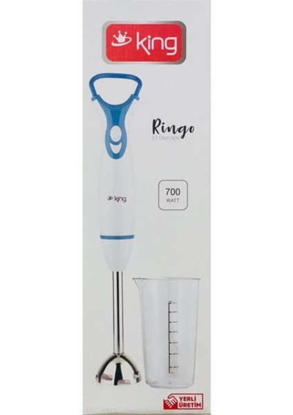 K-944 Ringo El Blenderı Kırmızı 700 Watt, Mavi Renk Seçenekleriyle Şık ve Güçlü Kullanım