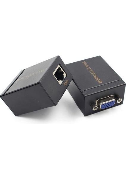 VGA Extender 60 Metre (RJ45 CAT5E/CAT6) | Sinyal Kaybı Olmadan Monitör, Projektör ve Güvenlik Kamera Görüntü Uzatıcı | Tak & Çalıştır