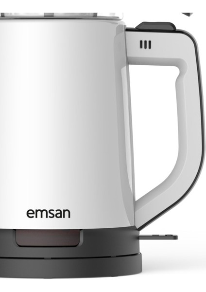 Pratik Beyaz Çay Makinesi, Hızlı ve Kolay Demleme, Dayanıklı ve Şık Tasarım