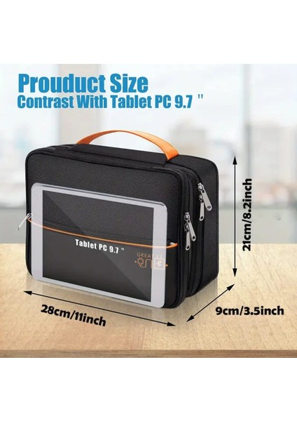 Çok Bölmeli Büyük Boy Elektronik Cihaz ve Kablo Düzenleyi Taşınabilir Seyahat Çantası indirimleri