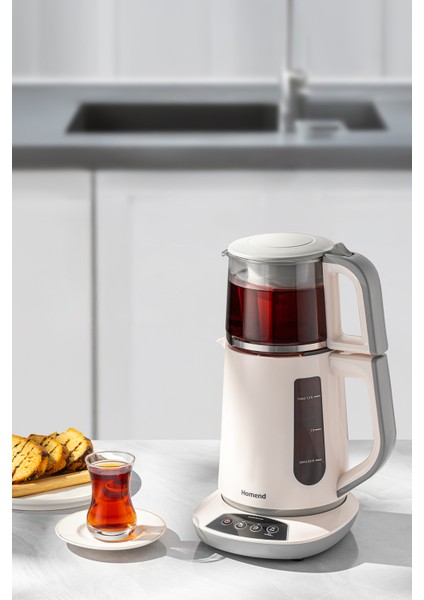 Konuşan Çay Makinesi, Beyaz, 1757H, Hızlı ve Kolay Çay Demleme