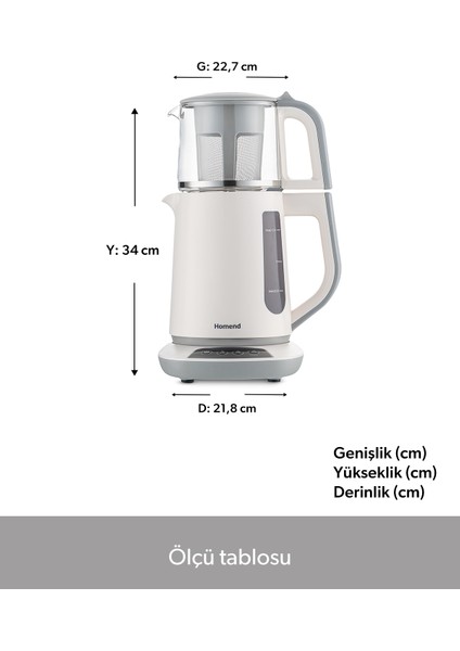 Konuşan Çay Makinesi, Beyaz, 1757H, Hızlı ve Kolay Çay Demleme fiyatları