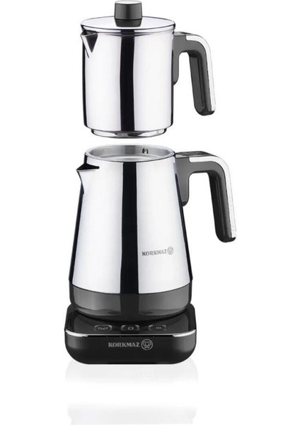 Modern Elektrikli Çaydanlık, Siyah-Krom, Şık ve Pratik Kullanım Sağlar fiyatları