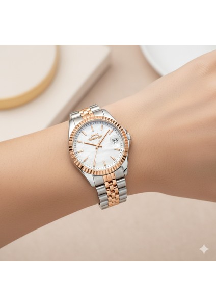 SL.09.2472.3.02 Kadın Kol Saati | Rose Gold & Çelik 32 mm Takvimli Klasik Şıklık fiyatları