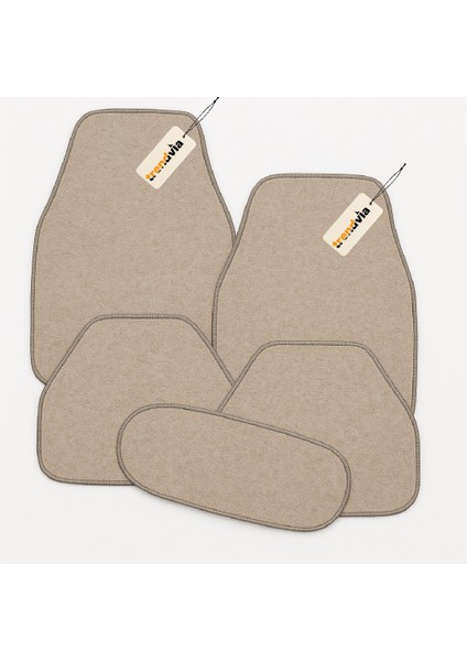 Araba Halı Paspas Takımı 5’li – Kaymaz Tabanlı Araç Halı Paspas Seti