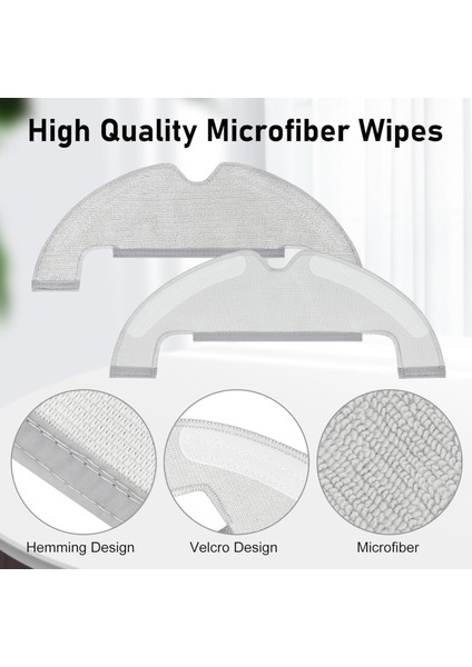 Dreame D10 PLUS,D10S PLUS,L10 PLUS,Z10 Pro Uyumlu Mop Paspas Yedek Seti-2 Adet