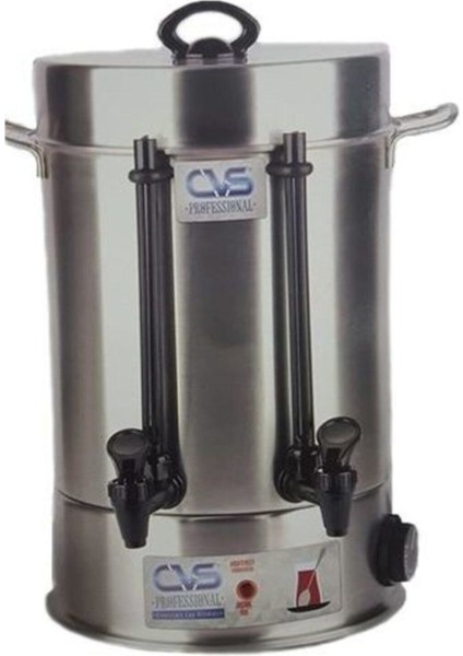 Elektrikli 40 Bardak Çay Otomatı, Profesyonel Semaver, Gri Renk