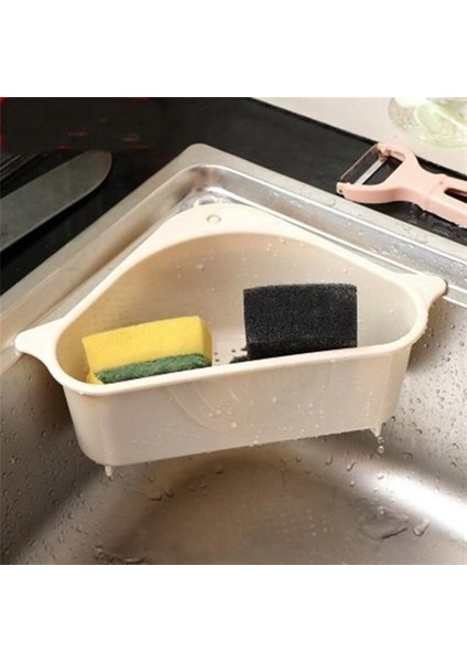® Vantuzlu Üçgen Sebze Meyve Lavabo Raf Evye Süzgeç Sünger Tutucu Düzenleyici Mutfak Organize fiyatları