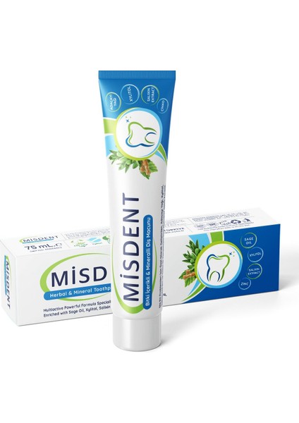 Misdent Bitki Içerikli & Mineralli Diş Macunu 75 ml fırsatları