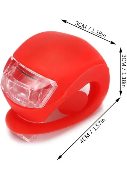 2'li LED Bisiklet Lambası Ön ve Arka Için Aydınlatma Seti 3 Modlu Çakarlı Işık