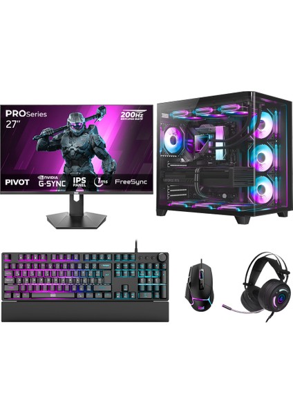 DRx7689 Ryzen 7 7700 32GB DDR5 1TB NVMe 8GB RTX5060 27 İnç 200Hz 1ms Oyuncu Hazır Sistem