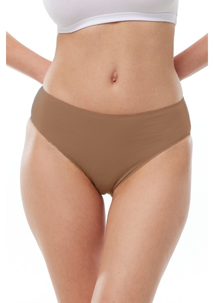 Görünmez Külot Kadın Cappuccino 2 Li Paket Modal Dar Kalıp Ara Bel Slip 187