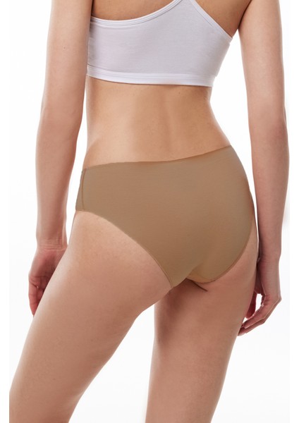 Görünmez Külot Kadın Cappuccino 2 Li Paket Modal Dar Kalıp Ara Bel Slip 187 modelleri