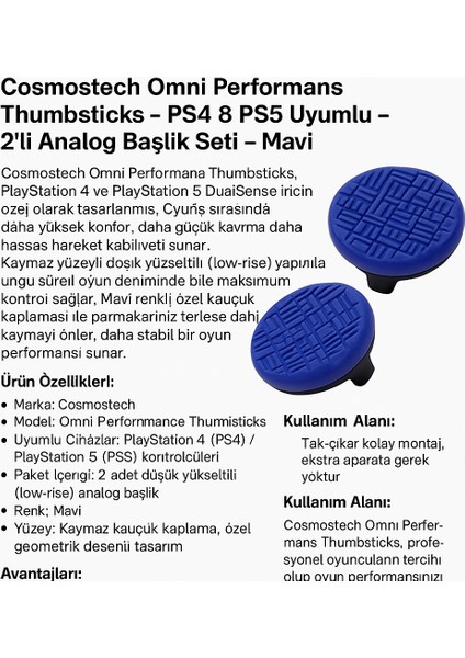 Kontrolfreek Omni Performance Thumbsticks – Ps4 & Ps5 Uyumlu – Low-Rise Analog Başlık modelleri
