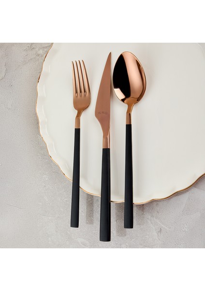 Vogue Bronz Siyah 24 Parça 6 Kişilik Çatal Kaşık Bıçak Takımı fiyatları