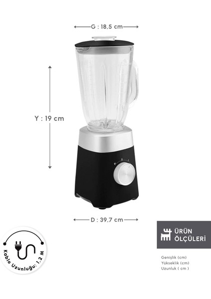 Çok Fonksiyonlu Smoothie Blender, Güçlü 1000W Motor, Şık Siyah Tasarım fiyatları