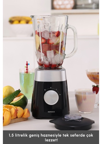 Çok Fonksiyonlu Smoothie Blender, Güçlü 1000W Motor, Şık Siyah Tasarım fırsatları