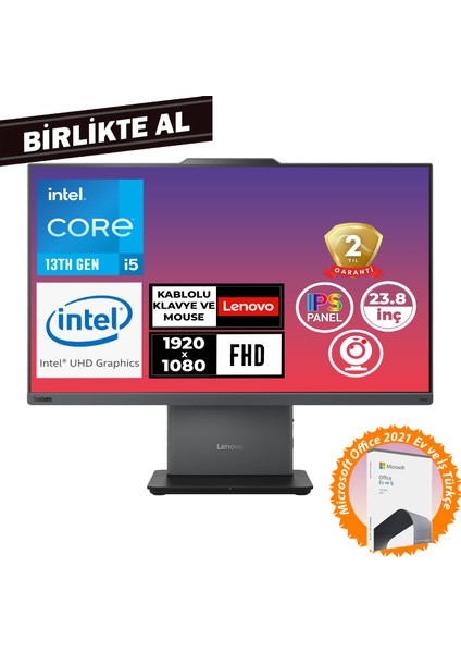 Thinkcentre Neo 50A G5 I5-13420H 32GB 1tb SSD 23.8" W11P + Ms Office 12SC002WTR 044