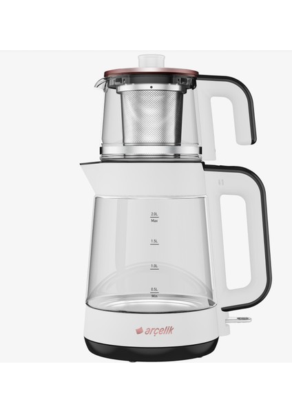 Beyaz LED Işıklı Cam Kettle, Pratik ve Şık Su Isıtıcı